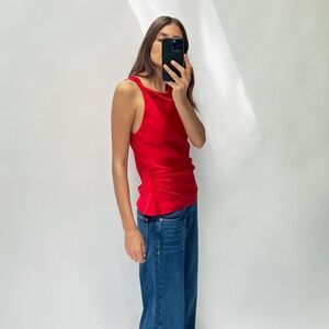 Zara Vibrant Red Camisole Top
